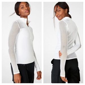 Fabletics Arleta SculptKnit® Mesh Long-Sleeve Top